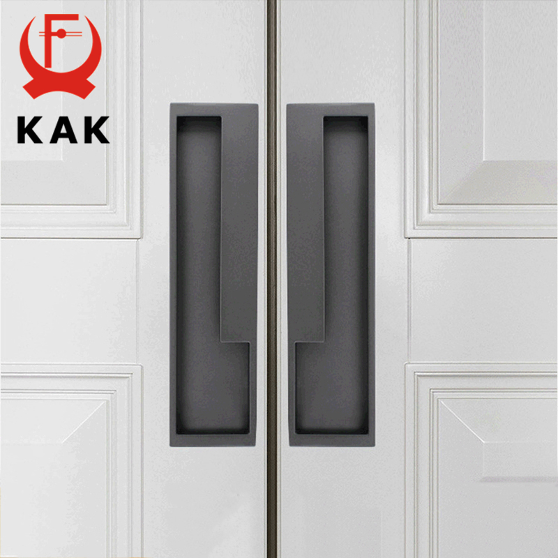 Furniture Hardware Gold - KAK Black Gold Sliding Door Handle