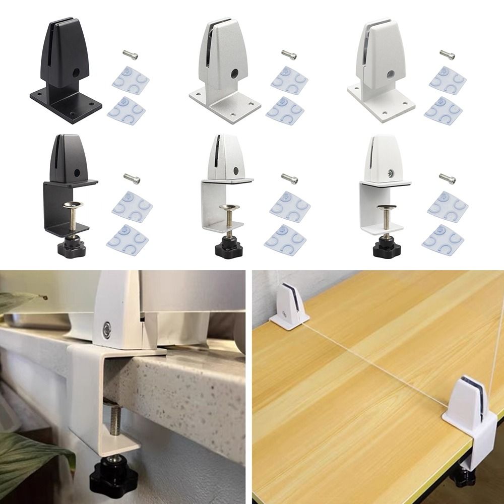Furniture Hardware Black - Aluminum Alloy Office Desk Baffle Clip