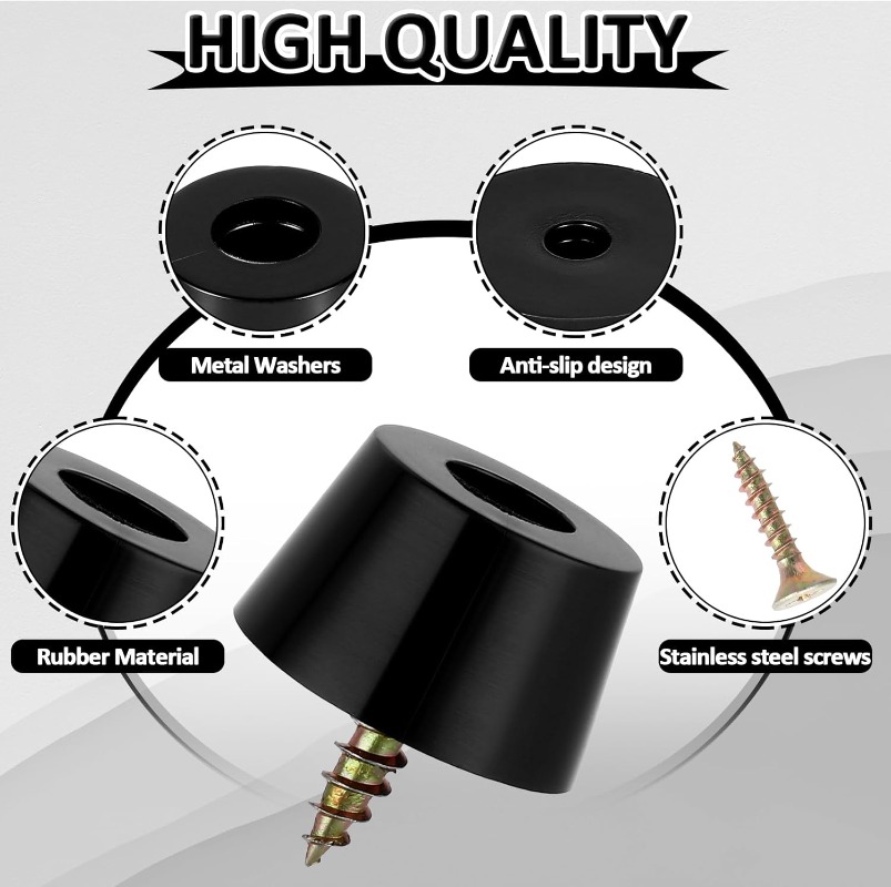 80/8pcs Rubber Pads Floor Prot - Furniture Hardware For Legs recensione e prezzo
