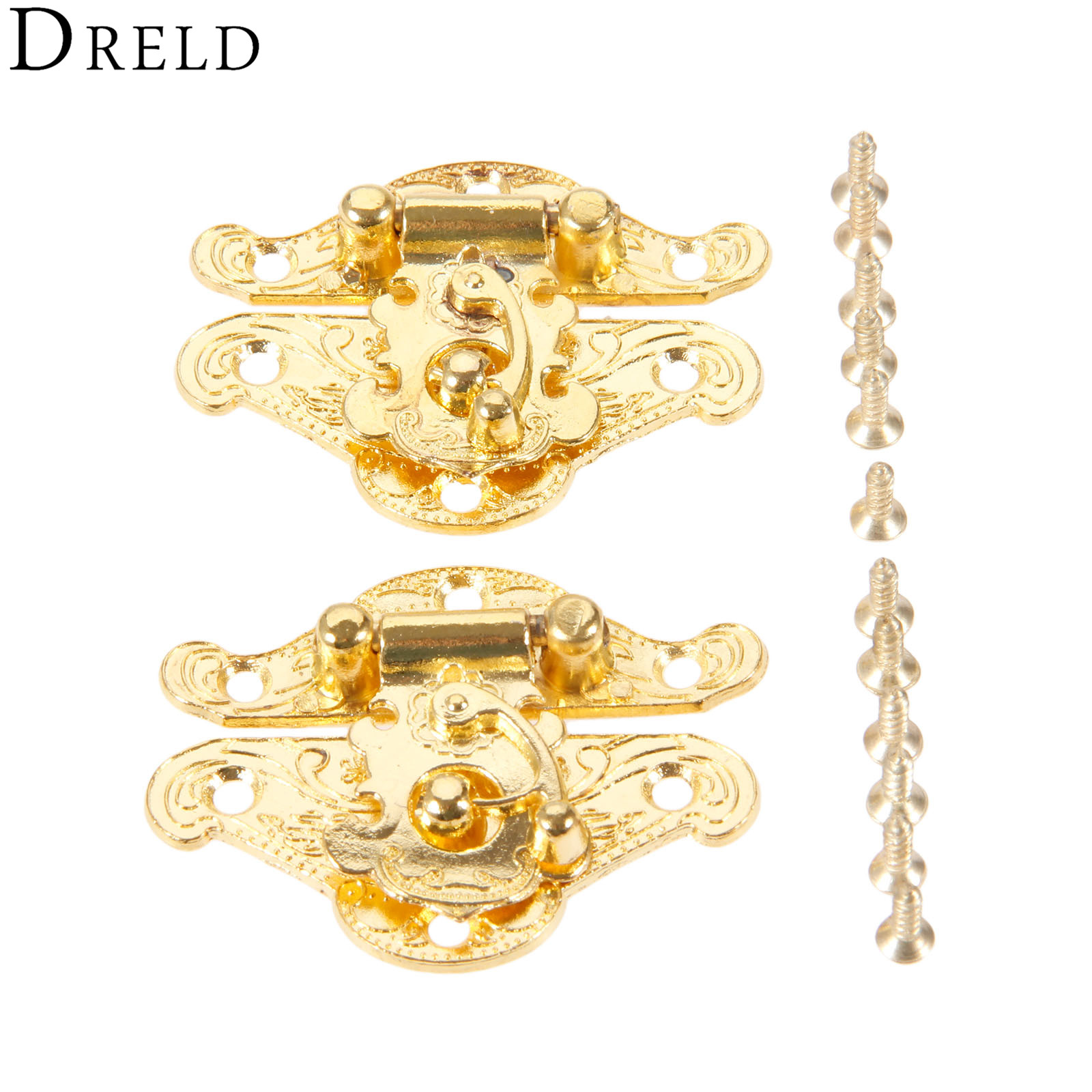 DRELD 2Pcs Antique Gold Box La - Furniture Hardware Gold recensione e prezzo