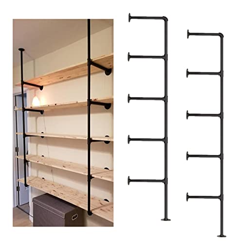 Industrial Iron Pipe Shelf Bra - Furniture Hardware Black recensione e prezzo