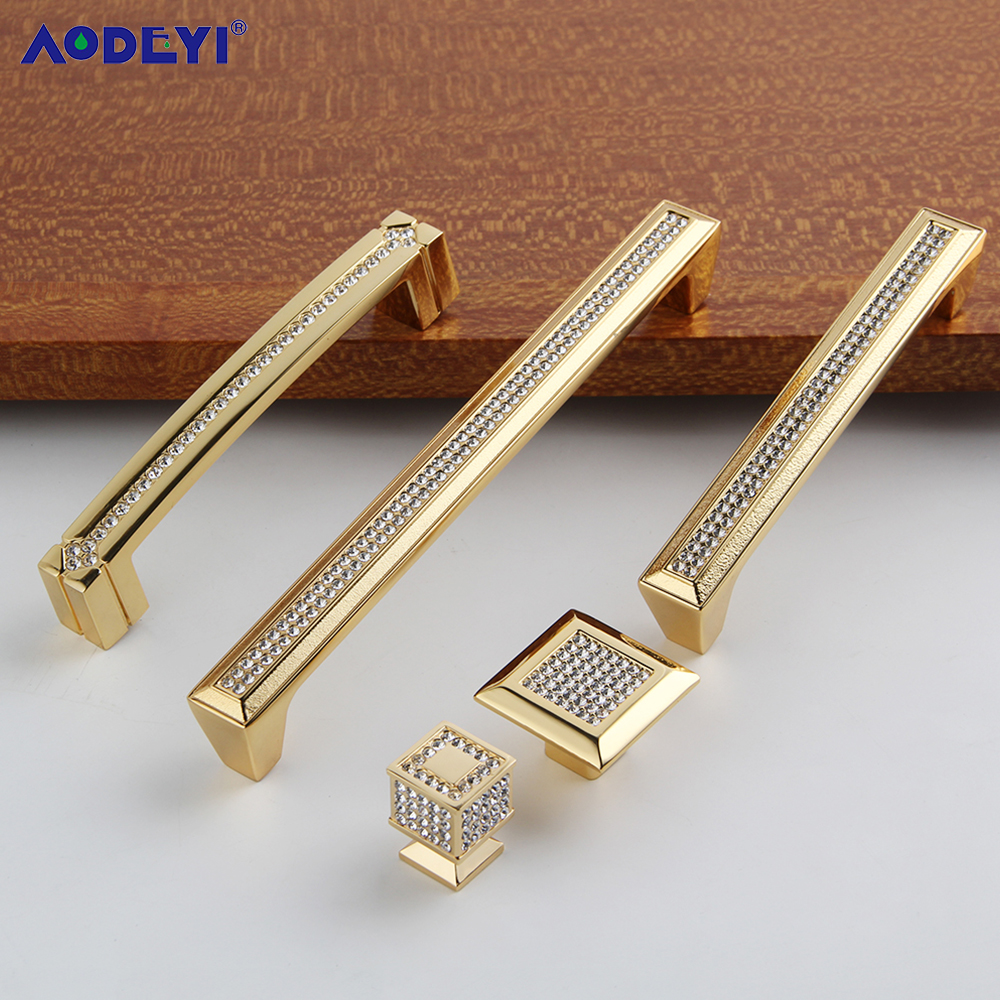 24K Real Gold Sliver Crystal D - Furniture Hardware Gold recensione e prezzo