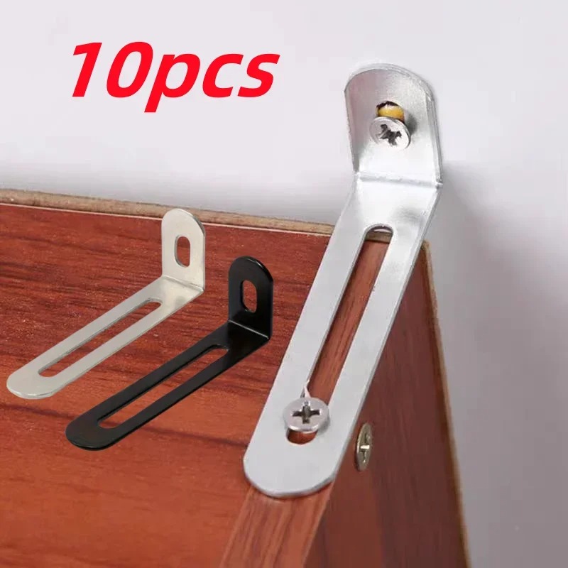 10pcs L-Shaped Adjustable Angl - Furniture Hardware Black recensione e prezzo