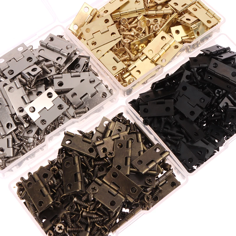 50pcs/box Hinges + 200 Screws  - Furniture Hardware Black recensione e prezzo
