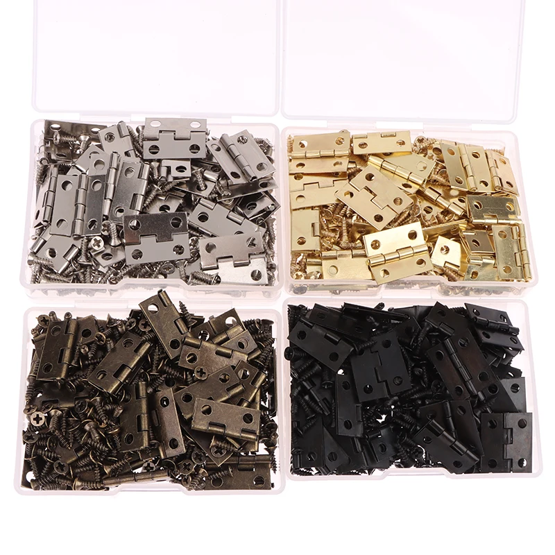 50pcs/box Hinges + 200 Screws  - Furniture Hardware Black recensione e prezzo