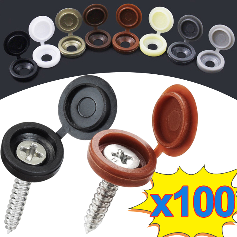 10/500pcs Screw Decorative Cap - Furniture Hardware Black recensione e prezzo