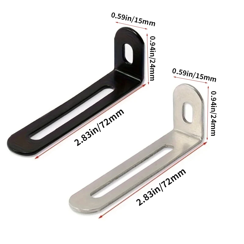 10pcs L-Shaped Adjustable Angl - Furniture Hardware Black recensione e prezzo