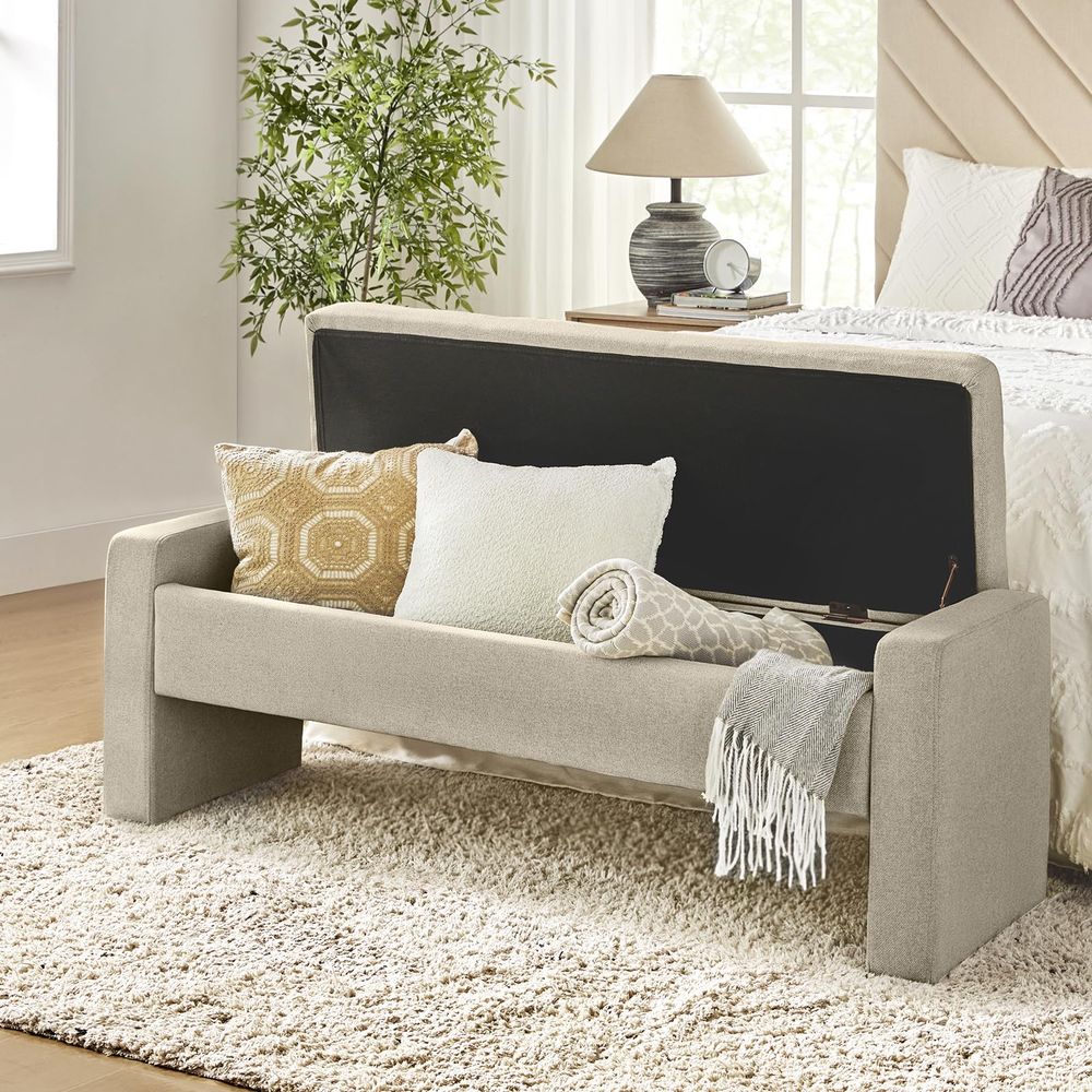 Modern Upholstered Storage Ben - Soft Close Hinge recensione e prezzo
