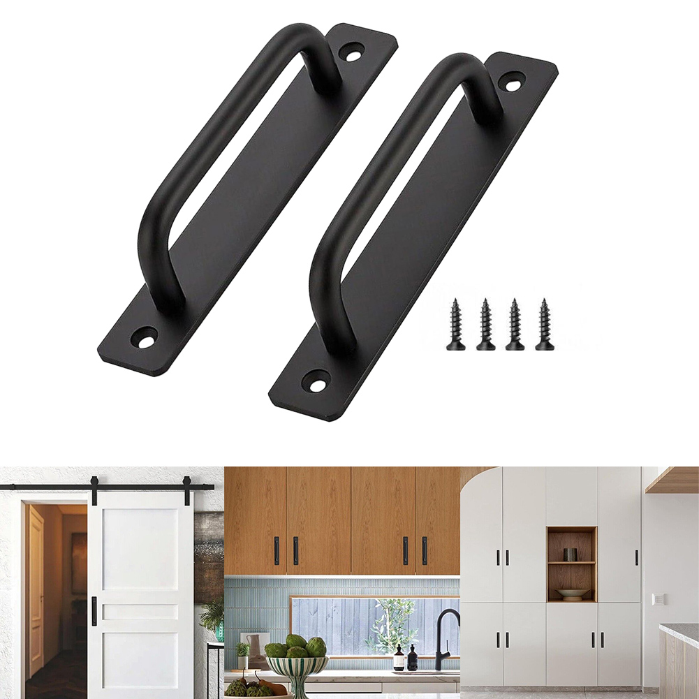 2Pcs Door Pull Handles Alumini - Furniture Hardware Black recensione e prezzo