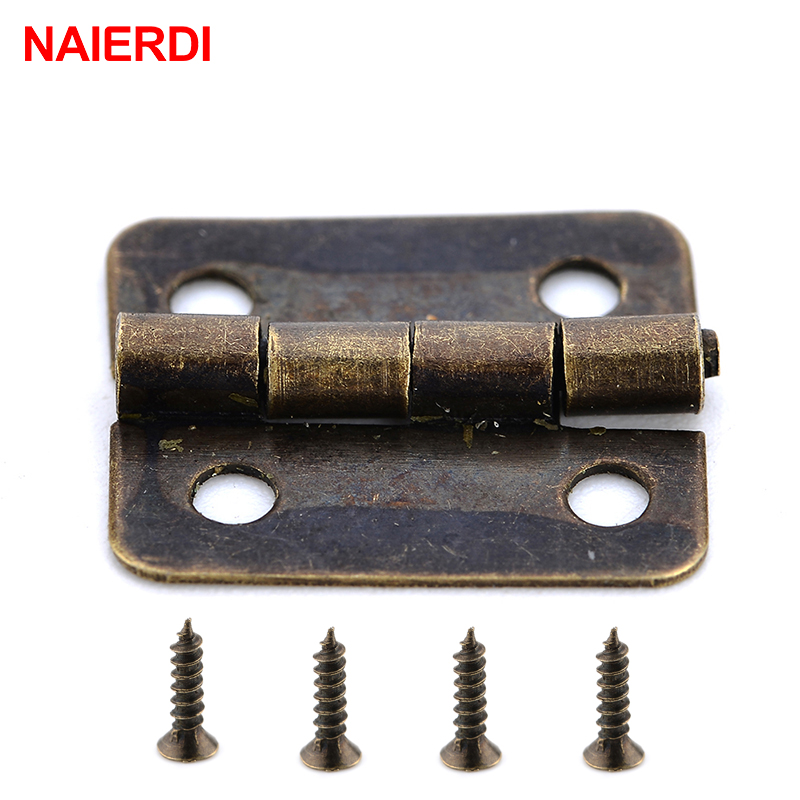 50PCS NAIERDI Antique Hinge Mi - Furniture Hardware Gold recensione e prezzo