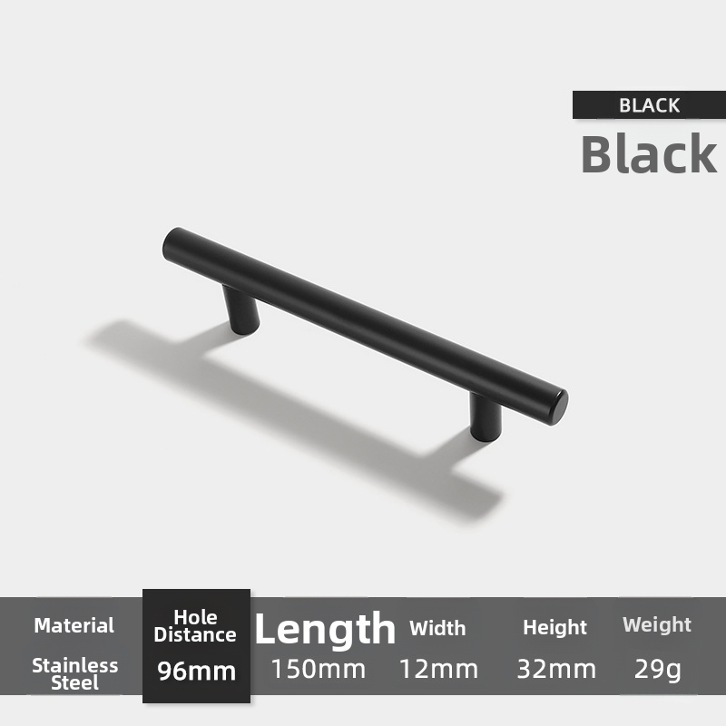 Stainless Steel Black Handle F - Furniture Hardware Black recensione e prezzo