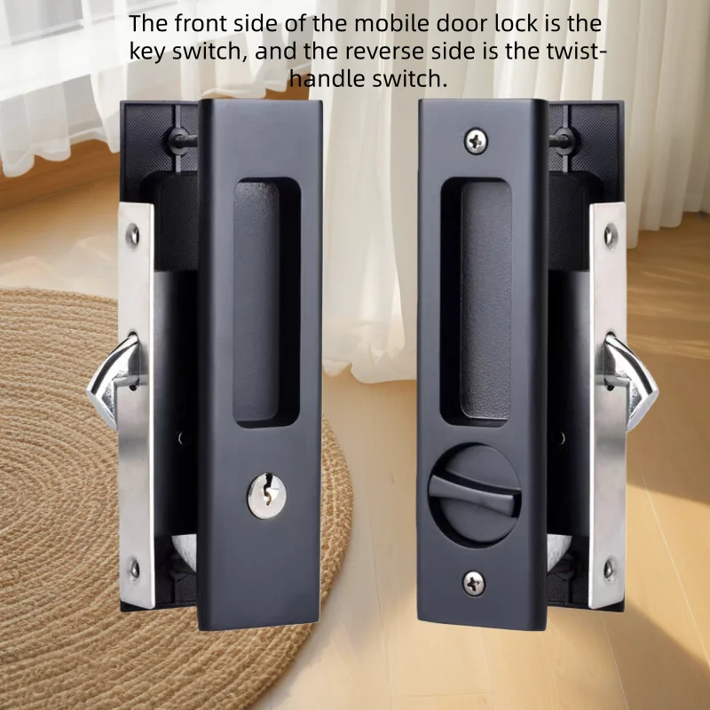 Sliding Door Lock Black Indoor - Furniture And Kitchen Hardware Fitting recensione e prezzo