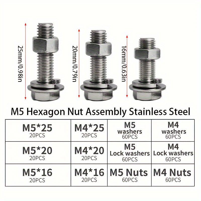 240Pcs Stainless Steel Hex Bol - Furniture Home Hardware recensione e prezzo