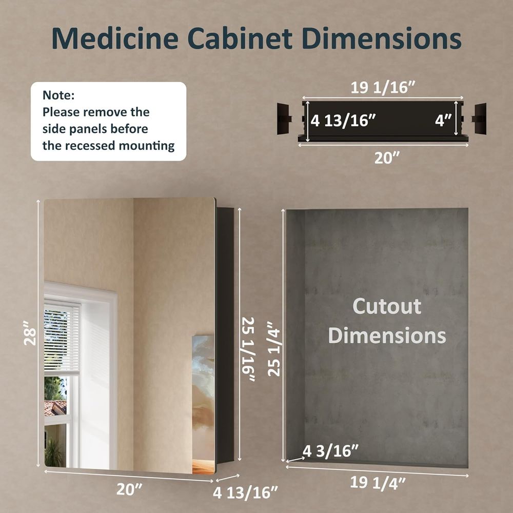 20x28 Inch Surface-Mounted Med - Soft Close Hinge recensione e prezzo